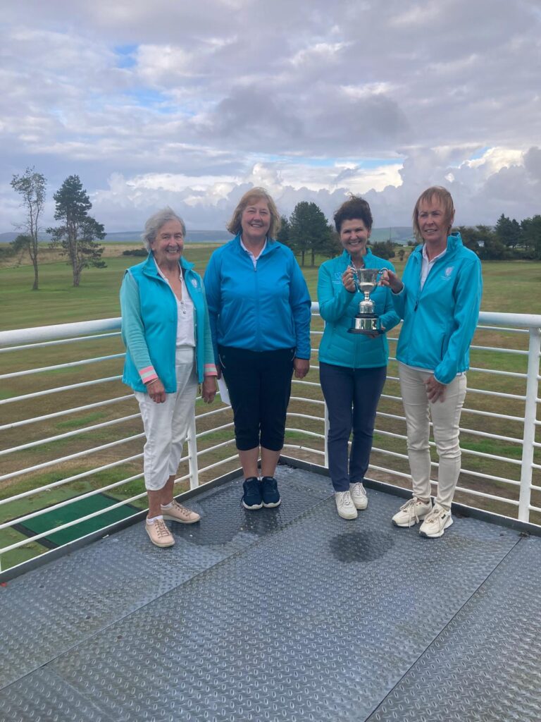 Tennant Cup presented by Captain Jackie to Joyce, Shona & Linda